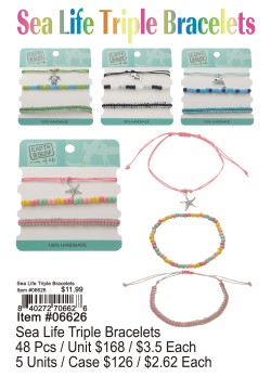 Sea Life Triple Bracelets